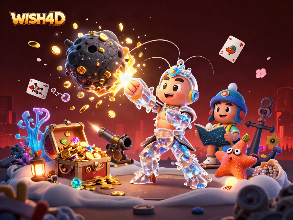 Engage with thrilling WISH4D adventures featuring galactic samurai amidst vibrant casino elements