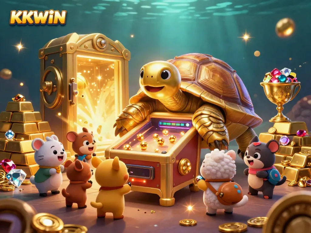 Experience the thrill of KKWIN with a vibrant 3D casino world showcasing joy and excitement.