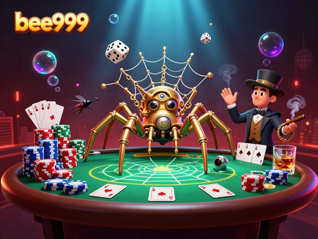 Win big at bee999 with stunning 3D art encapsulating casino excitement and immersive gaming vibes.