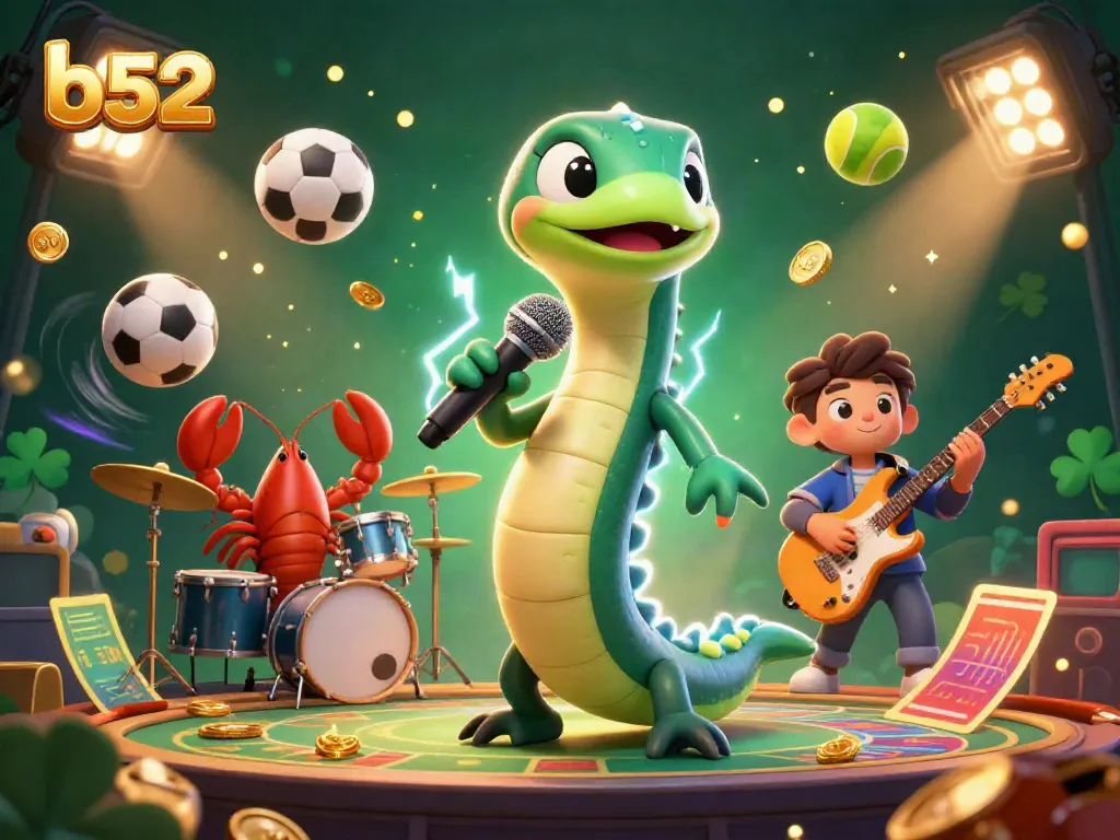 Experience the thrill of b52 gaming at the underwater casino with a vibrant band performing live.