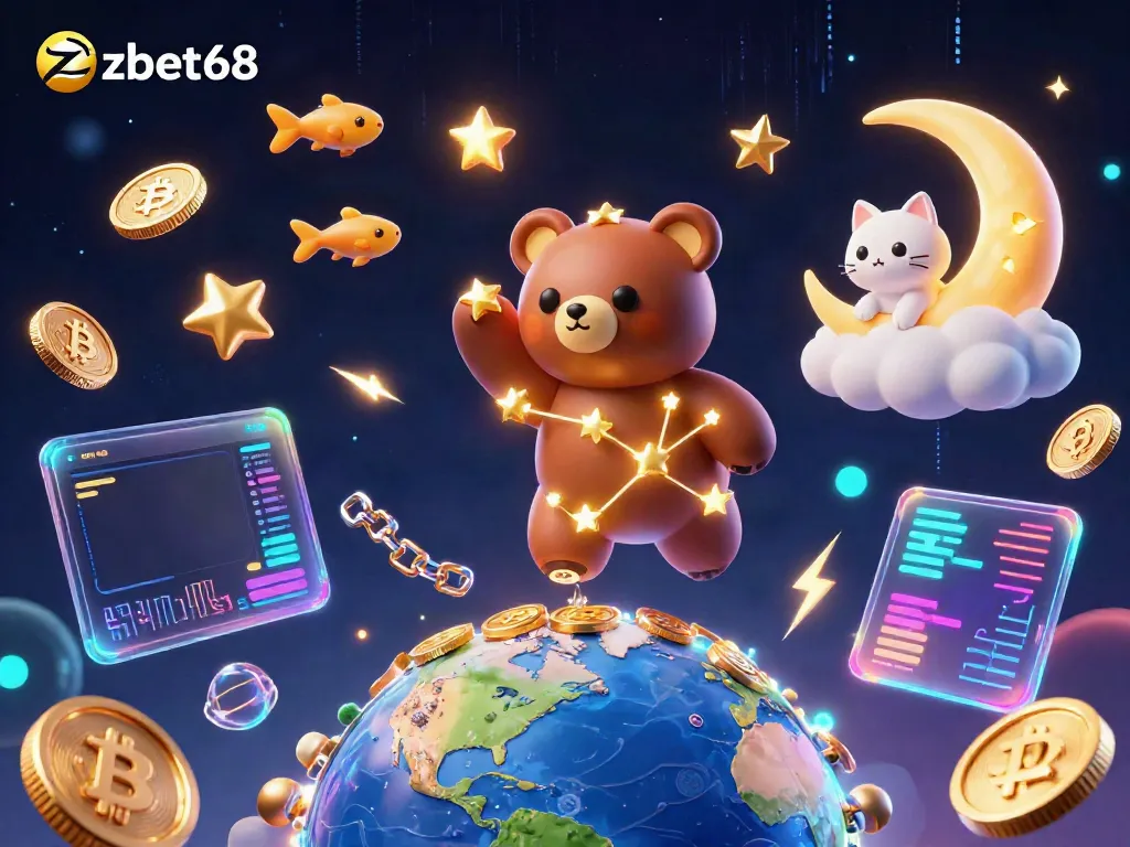 Engage with thrilling gaming experiences at zbet68 featuring vibrant 3D characters and crypto elements for online gamblers.