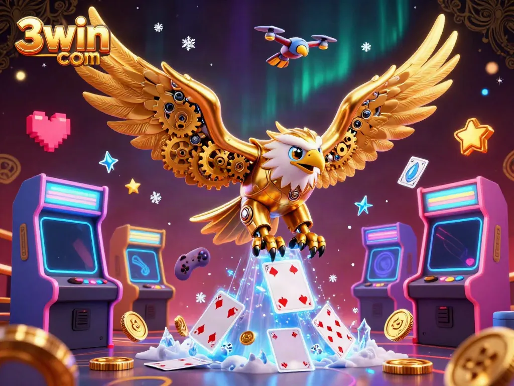 Win big with 3win com’s immersive casino experiences featuring golden eagle and gaming elements.