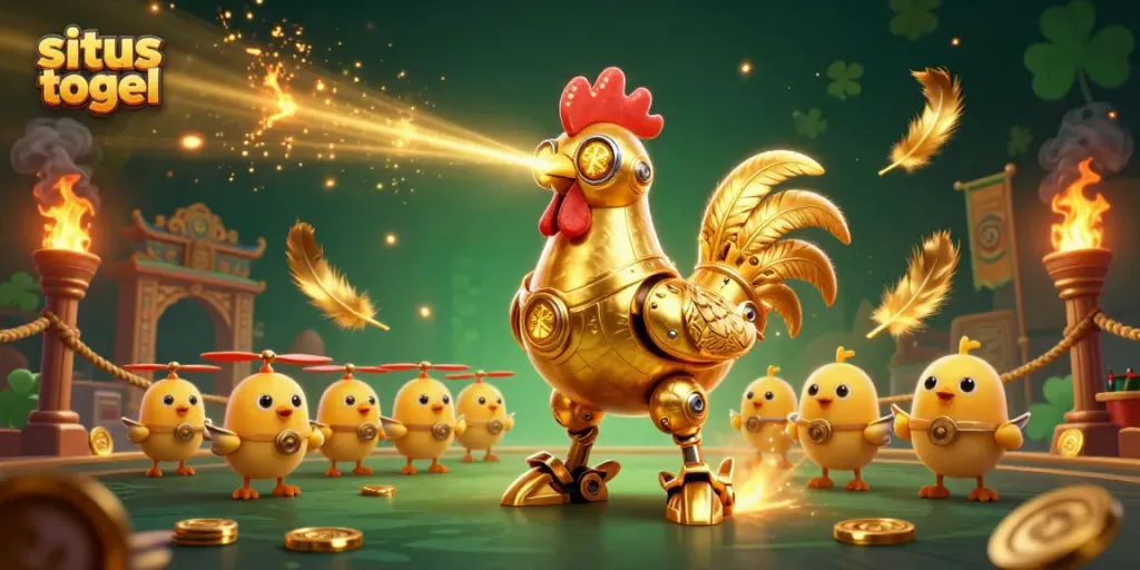 Experience the excitement of situs togel with dynamic 3D characters in a thrilling lottery arena.