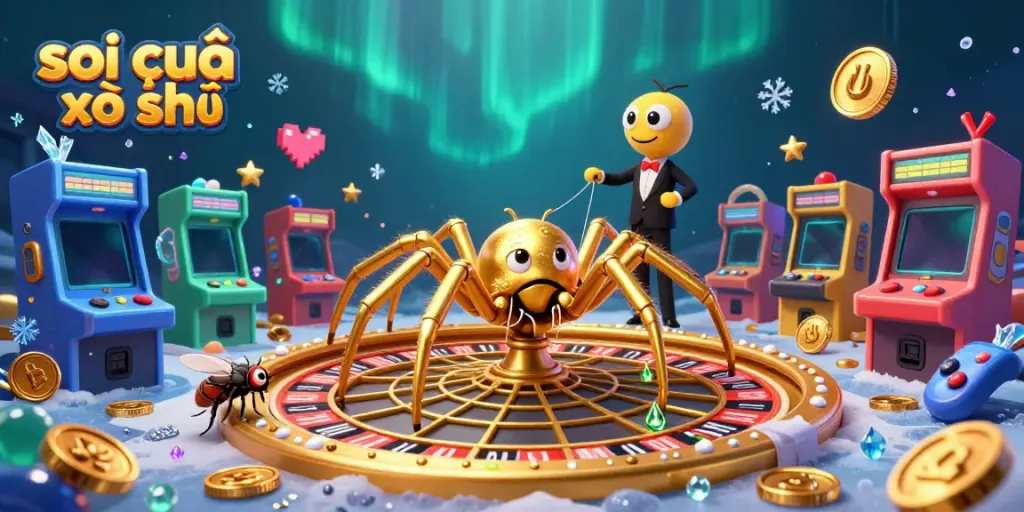 Engage with the thrilling world of soi cầu xổ số, where a golden spider spins a roulette web while a fly bets nervously.